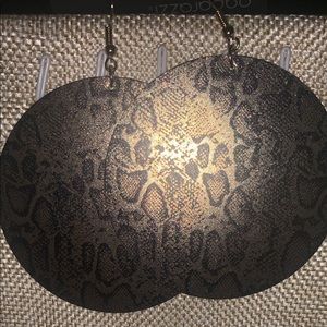 Metal Printed earrings with fishback hooks